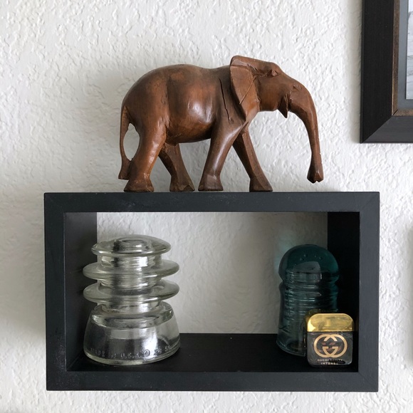 Hand Carved Elephant Wooden Figure Statue Wood